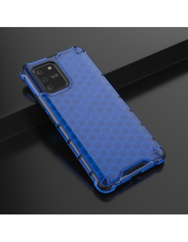 Coque antichoc Galaxy S10 Lite et A91 Honeycomb Bleu