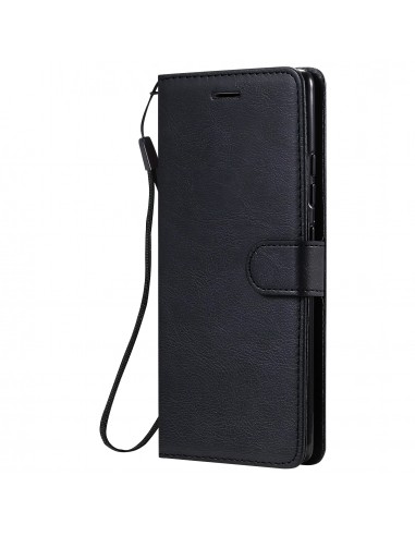 Etui portefeuille Galaxy A91 et Galaxy S10 Lite avec dragonne Noir