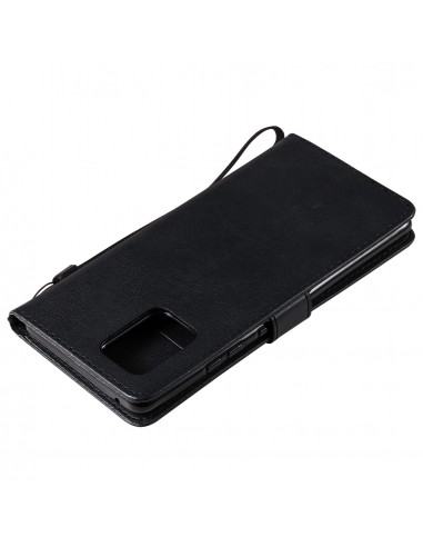 Etui portefeuille Galaxy A91 et Galaxy S10 Lite avec dragonne Noir