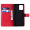 Etui portefeuille Galaxy A91 et Galaxy S10 Lite avec dragonne Rouge