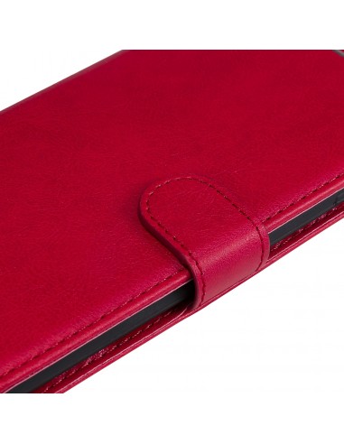 Etui portefeuille Galaxy A91 et Galaxy S10 Lite avec dragonne Rouge