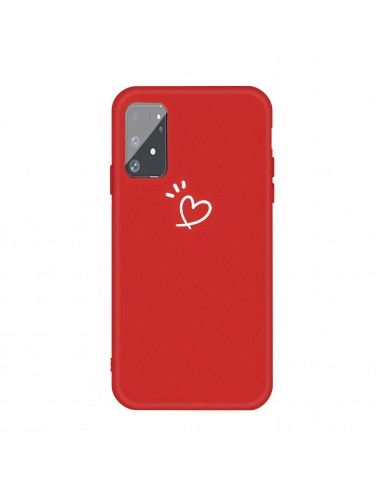 Coque silicone Galaxy S10 Lite et A91 Petit cœur Rouge