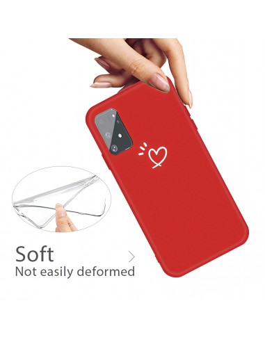 Coque silicone Galaxy S10 Lite et A91 Petit cœur Rouge