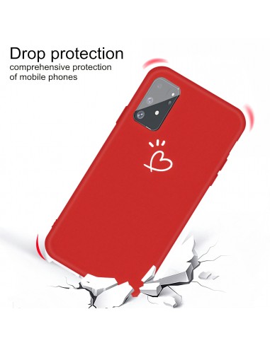 Coque silicone Galaxy S10 Lite et A91 Petit cœur Rouge