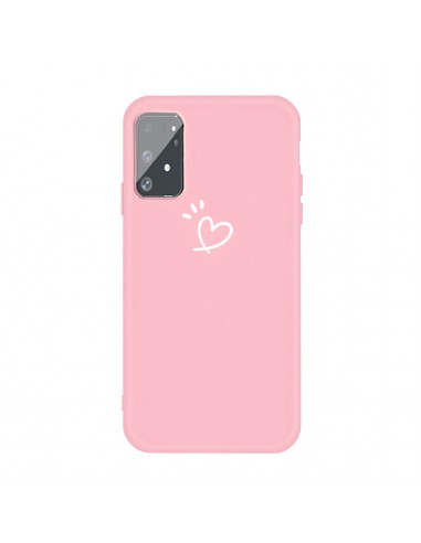 Coque silicone Galaxy S10 Lite et A91 Petit cœur Rose