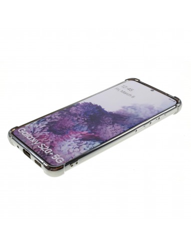 Coque silicone renforcé Galaxy S20 Plus Mercury Argent