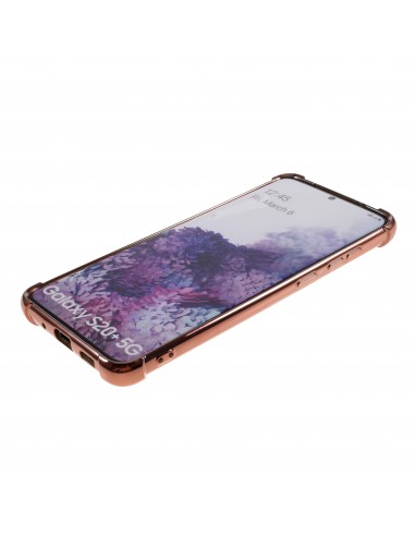Coque silicone renforcé Galaxy S20 Plus Mercury Or Rose