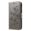 Etui portefuille Galaxy J7 2017 Papillons Gris