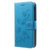 Etui portefuille Galaxy J7 2017 Papillons Bleu