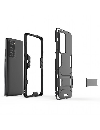 Coque antichoc Huawei P40 Pro Hybride avec support Noir