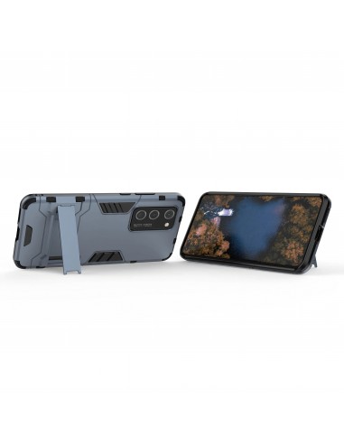Coque antichoc Huawei P40 Pro Hybride avec support Bleu foncé