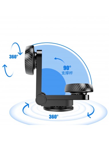 Support Smartphone magnetique pour voiture - Ajustable Noir
