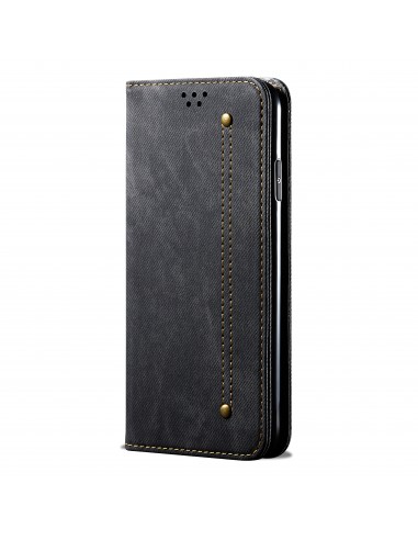 Etui portefeuille Oppo Find X3 / X3 Pro - Style Jeans Noir