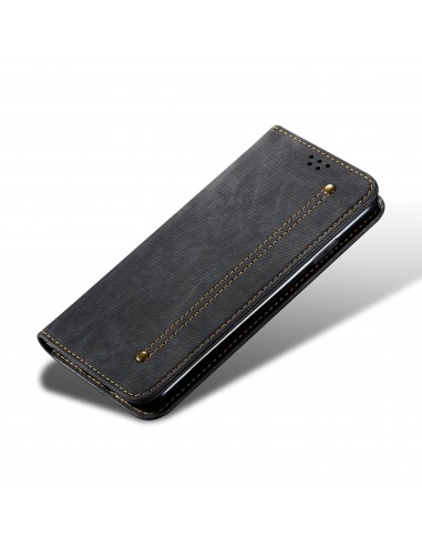 Etui portefeuille Oppo Find X3 / X3 Pro - Style Jeans Noir