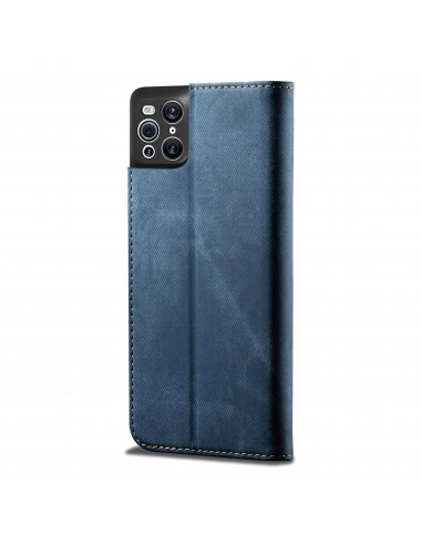 Etui portefeuille Oppo Find X3 / X3 Pro - Style Jeans Bleu