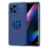Coque silicone Oppo Find X3 / X3 Pro avec anneau Bleu