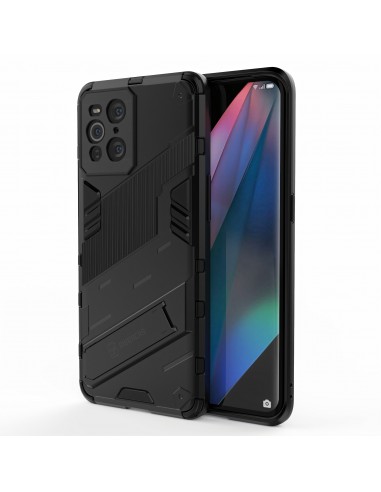 Coque antichoc Oppo Find X3 / Find X3 Pro Hybride avec support Noir
