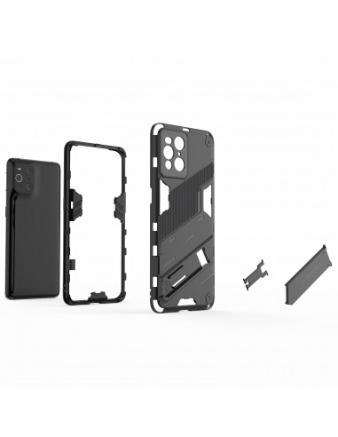Coque antichoc Oppo Find X3 / Find X3 Pro Hybride avec support Noir