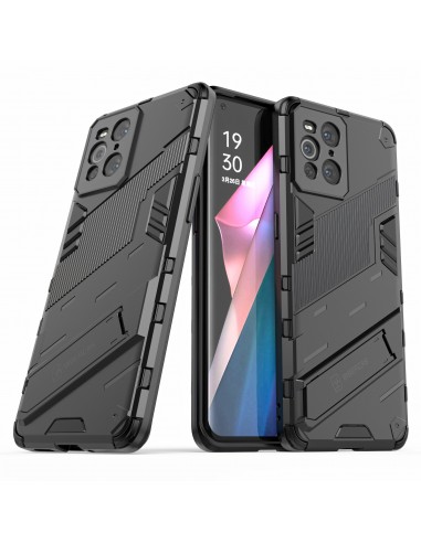 Coque antichoc Oppo Find X3 / Find X3 Pro Hybride avec support Noir