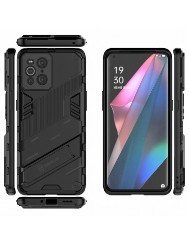 Coque antichoc Oppo Find X3 / Find X3 Pro Hybride avec support Noir