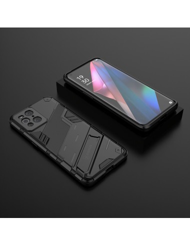 Coque antichoc Oppo Find X3 / Find X3 Pro Hybride avec support Noir