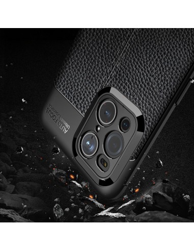 Coque silicone Oppo Find X3 / Find X3 Pro Litchi Noir