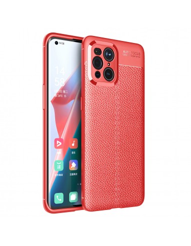 Coque silicone Oppo Find X3 / Find X3 Pro Litchi Rouge