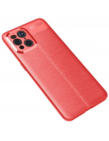 Coque silicone Oppo Find X3 / Find X3 Pro Litchi Rouge