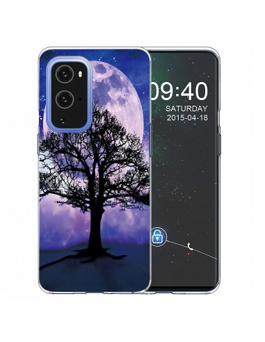 Coque silicone OnePlus 9 Pleine lune Violet
