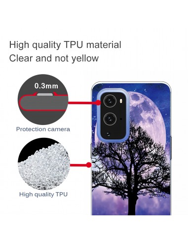 Coque silicone OnePlus 9 Pleine lune Violet