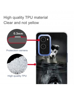 Coque silicone OnePlus 9 Loup Noir