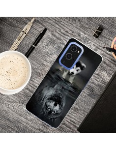 Coque silicone OnePlus 9 Loup Noir