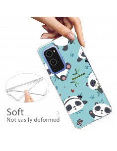 Coque silicone OnePlus 9 Happy panda Vert 2
