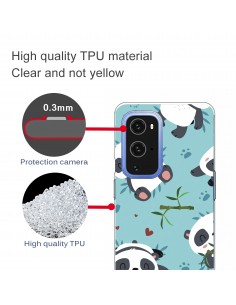 Coque silicone OnePlus 9 Happy panda Vert