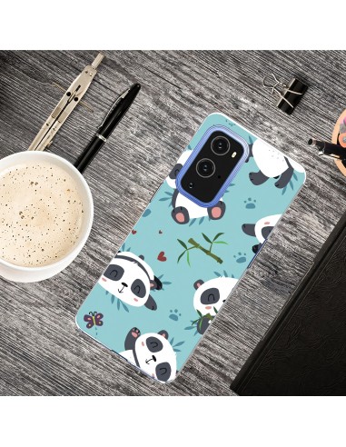 Coque silicone OnePlus 9 Happy panda Vert