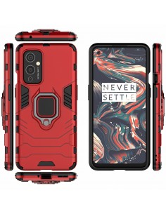 Coque antichoc OnePlus 9 Cool Guard Rouge avec anneau