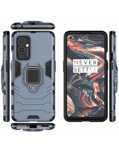 Coque antichoc OnePlus 9 Cool Guard Bleu avec anneau