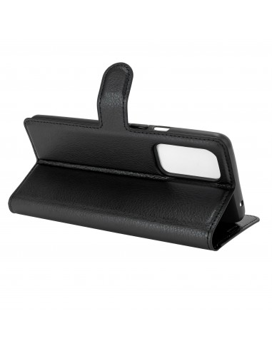 Etui portefeuille OnePlus 9 Litchi Noir
