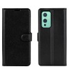 Etui portefeuille OnePlus 9 Litchi Noir