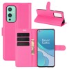 Etui portefeuille OnePlus 9 Litchi Fushia