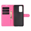 Etui portefeuille OnePlus 9 Litchi Fushia