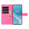 Etui portefeuille OnePlus 9 Litchi Fushia