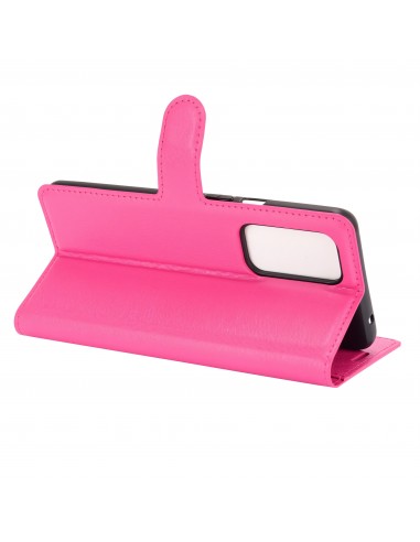 Etui portefeuille OnePlus 9 Litchi Fushia