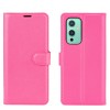 Etui portefeuille OnePlus 9 Litchi Fushia