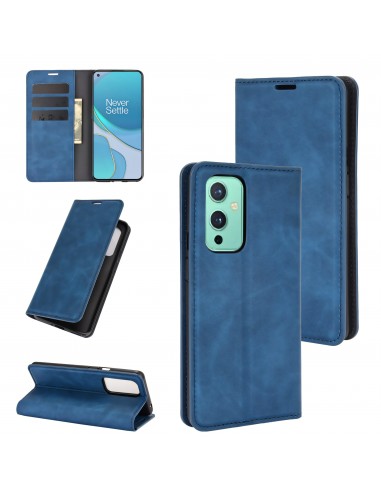Etui portefeuille OnePlus 9 Business Soft touch Bleu