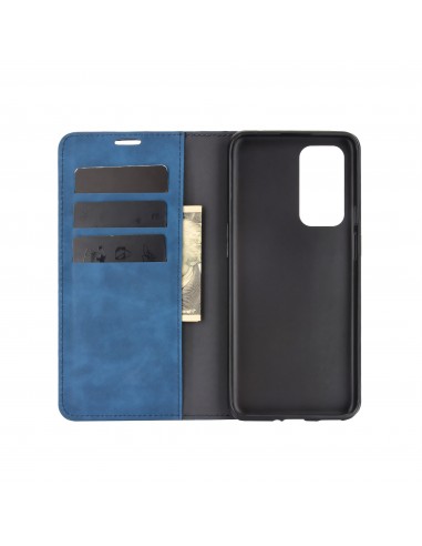 Etui portefeuille OnePlus 9 Business Soft touch Bleu