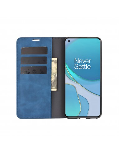 Etui portefeuille OnePlus 9 Business Soft touch Bleu
