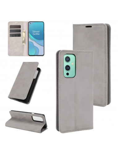 Etui portefeuille OnePlus 9 Business Soft touch Gris