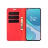 Etui portefeuille OnePlus 9 Business Soft touch Rouge
