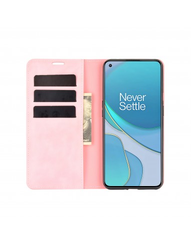 Etui portefeuille OnePlus 9 Business Soft touch Rose